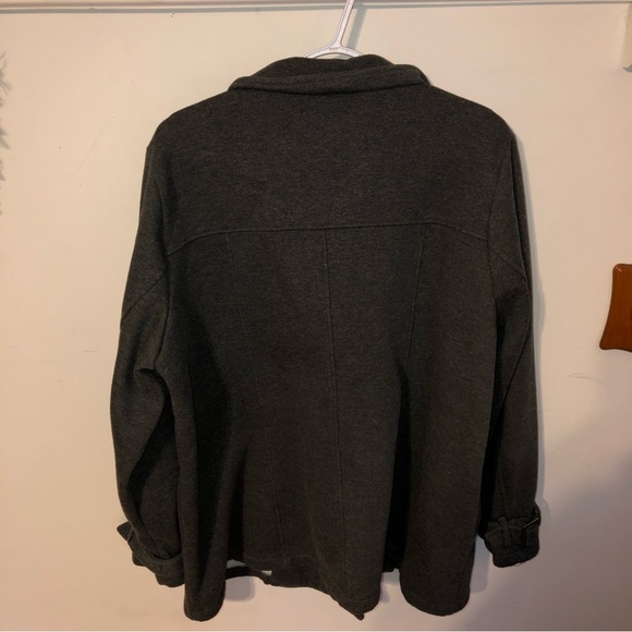 Torrid Gray Fleece Button-Up Peacoat Jacket 2X (18-20) - Picture 12 of 13